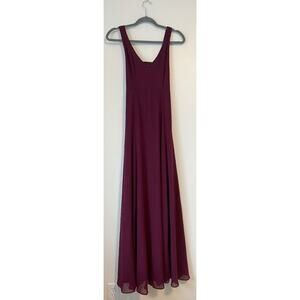 Show Me Your MuMu Eggplant Purple Lined Maxi Dress Gown Bow Back Small